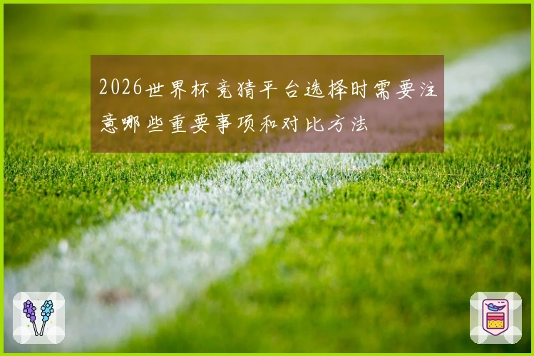 2026世界杯竞猜平台选择时需要注意哪些重要事项和对比方法